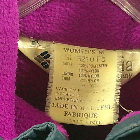 Vintage Columbia Retro Ski Jacket - Longs Peak Size M | Navy Purple Teal - Picture 12 of 12